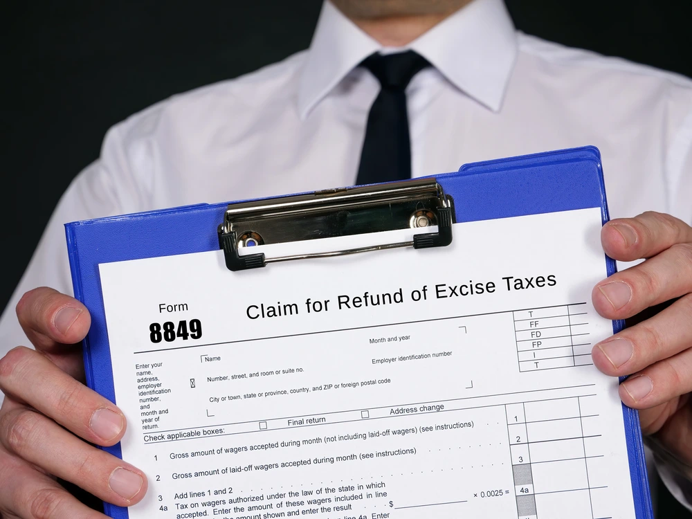 Form 8849 being held for excise tax refund information